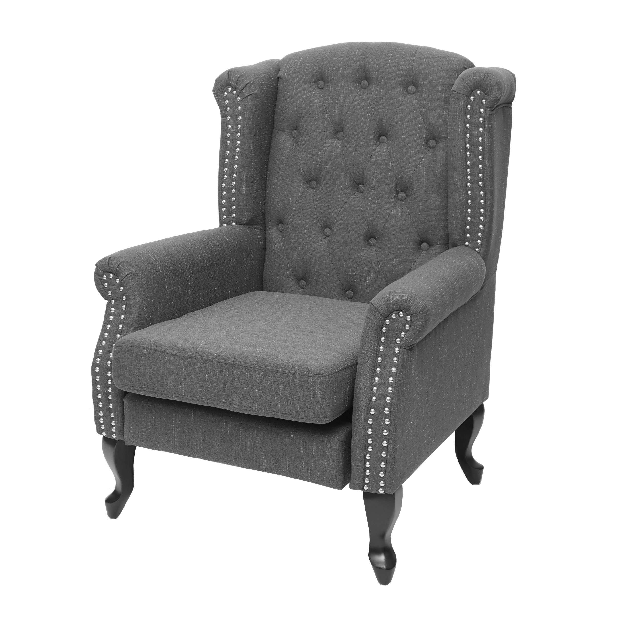 MCW Relaxsessel Chesterfield Oxford-S, Dekorativer Nietenbesatz, Wasserabweisender Bezug, Chesterfield Stil