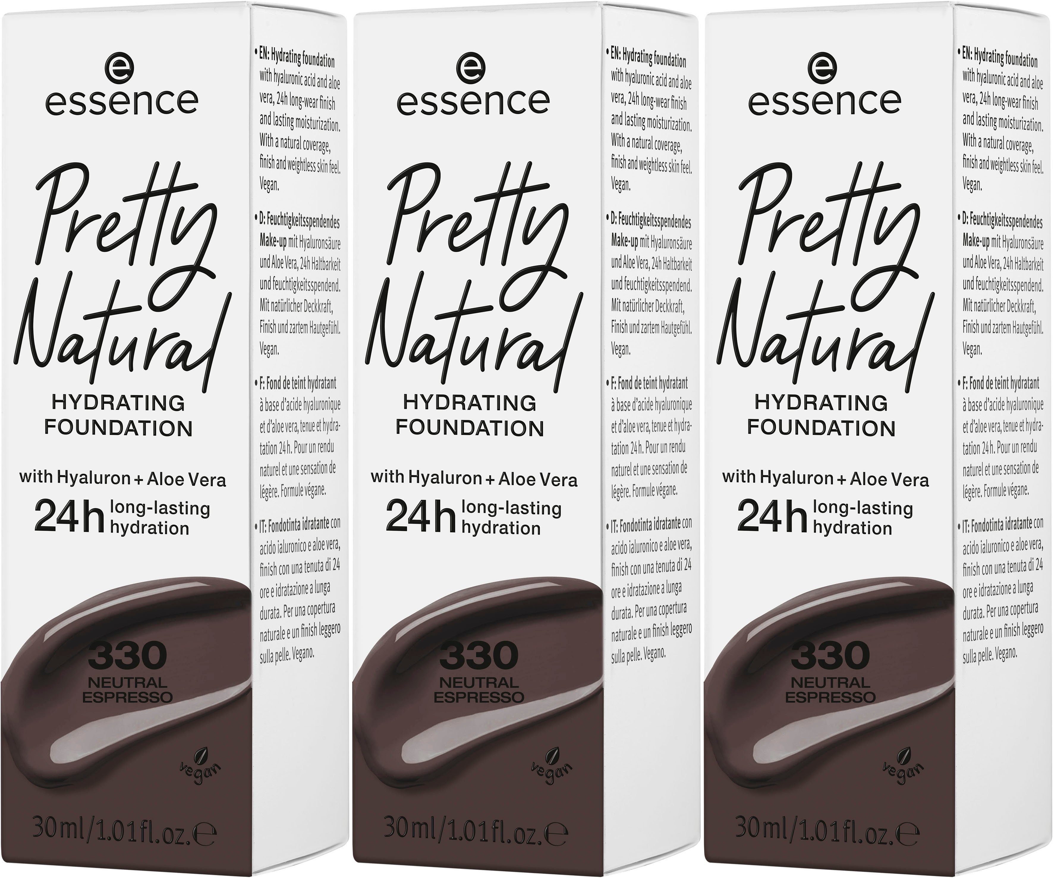 Natural Espresso HYDRATING, Essence Pretty 3-tlg. Neutral Foundation