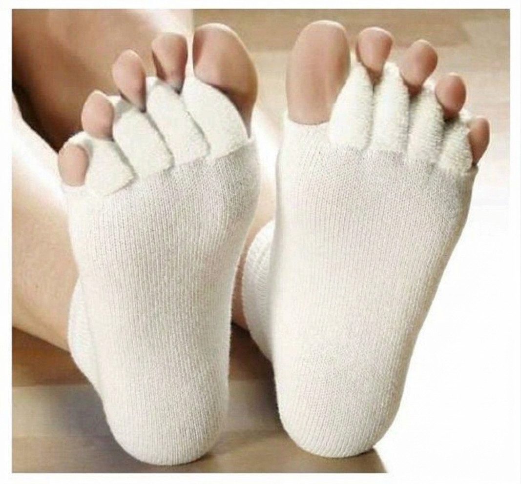 Luna24 simply great ideas... Gesundheitssocken Zehentrennersocke, Uni 39-46, weiß, Hallux Valgus, Zehengesundheit von Luna24 simply great ideas...