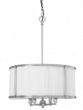 Casa Padrino Hängeleuchte Luxus Leuchte - Luxus Nickel Hängeleuchte Durchmesser 52 x H 73,5 cm
