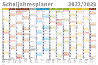 empireposter Wandkalender »XL Schuljahresplaner 2022/2023, Format 61 x 91,5 cm - 14 Monate 08-2022 bis 09-2023«