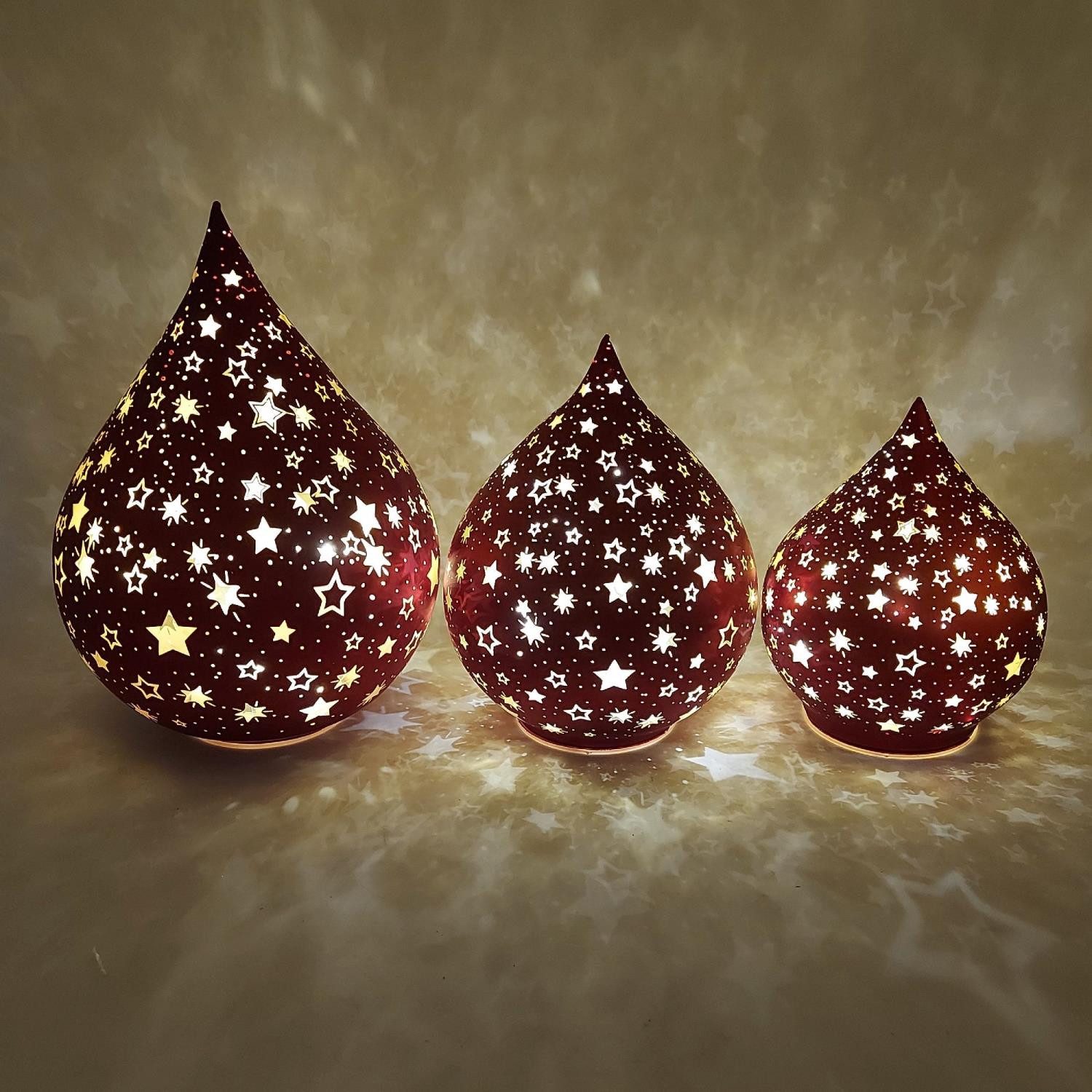 formano Dekofigur Red Stars, Mit Timerfunktion, Rot, Motiv: Sterne günstig online kaufen