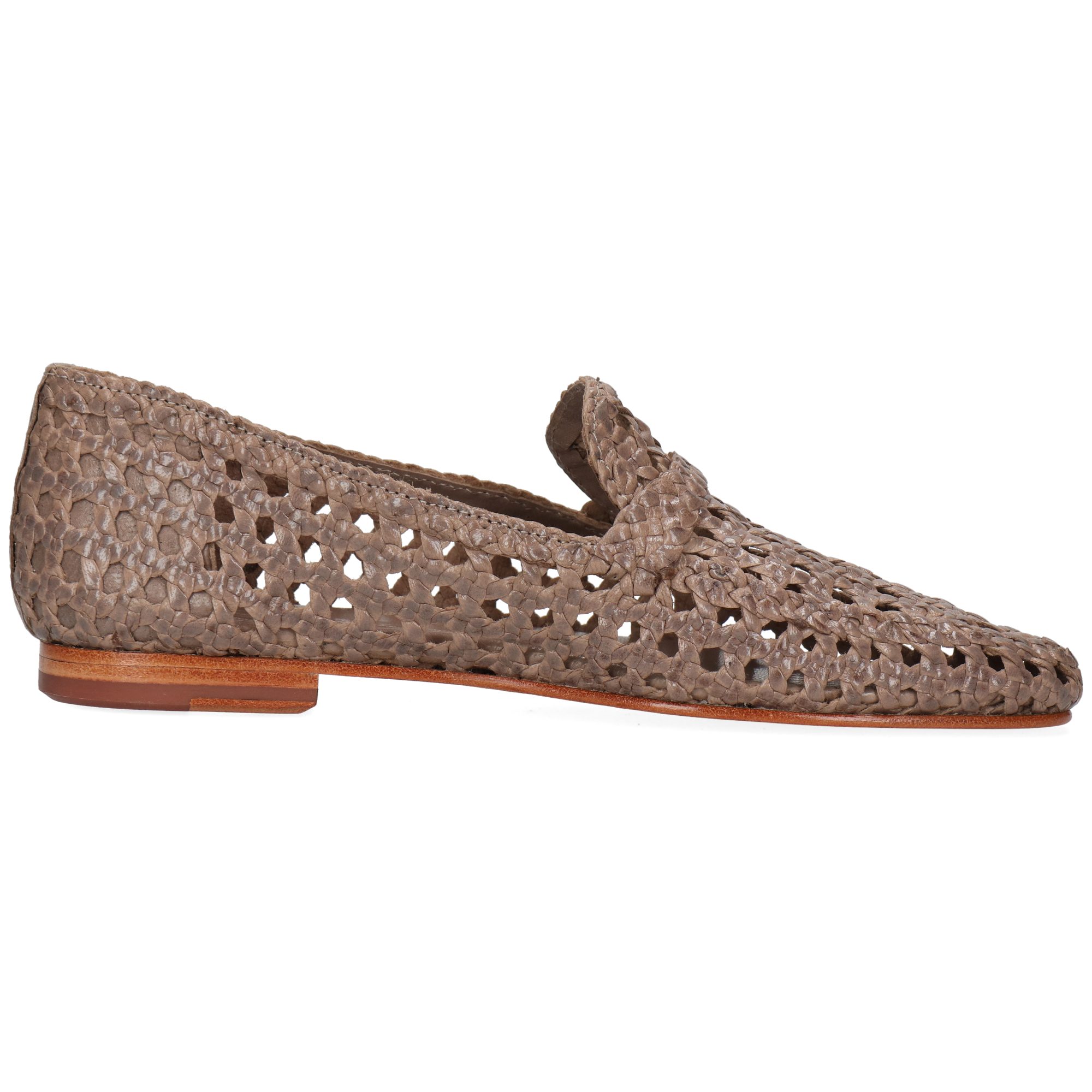 Melvin & Hamilton Tabea 1 Leder-Geflochtene Schuhe für Damen Loafer Block-Absatz, Echtes Leder, Von Hand geflochten