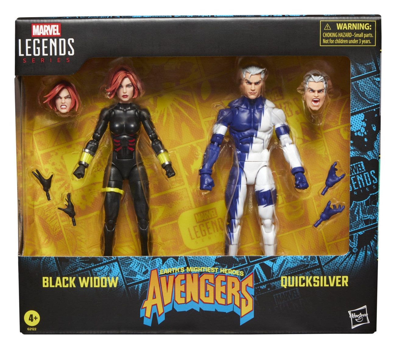 Hasbro Actionfigur Avengers Marvel Legends Actionfiguren 2er-Pack Black Widow & Quicksilv
