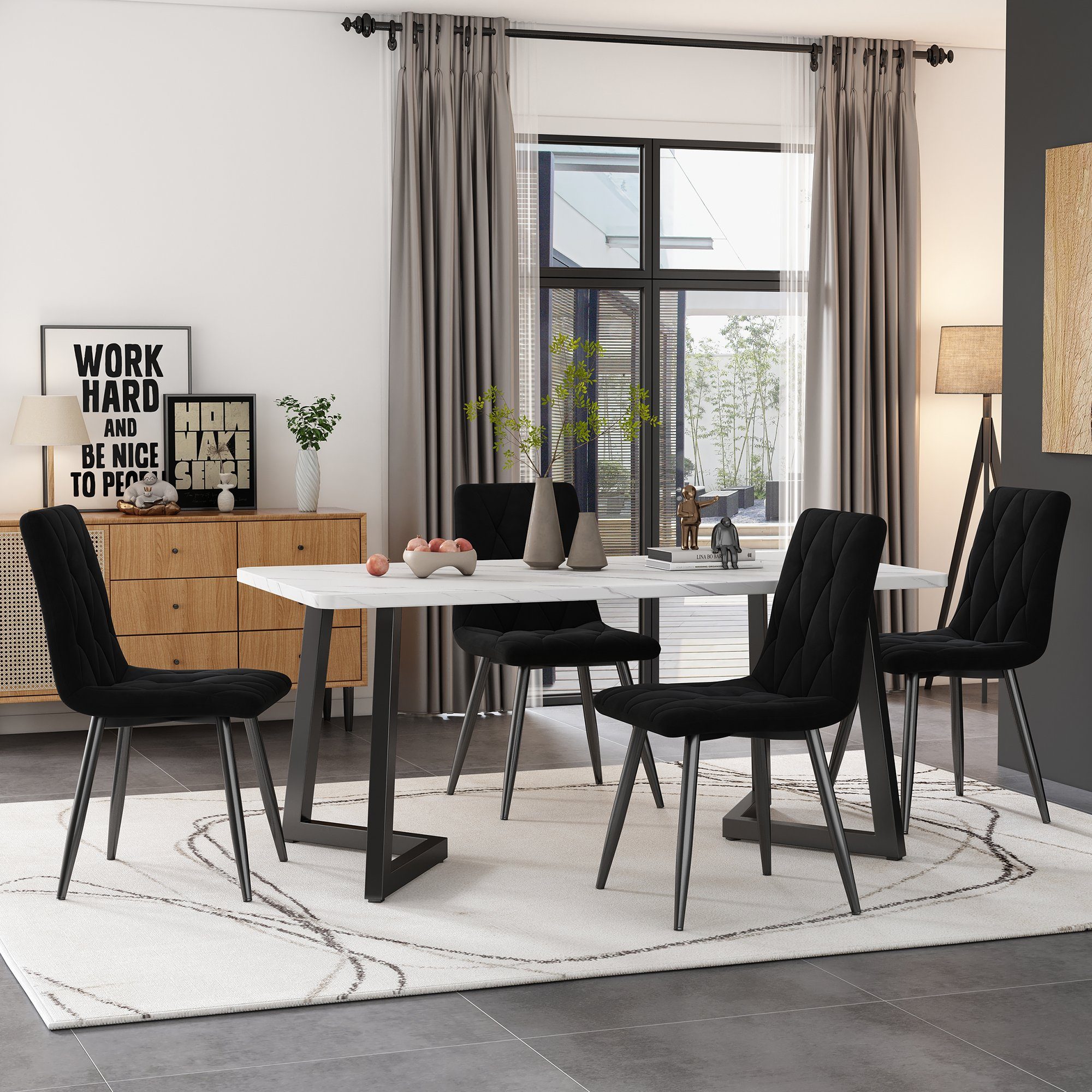 Flieks Essgruppe, (Set, 5-tlg., Tisch mit günstig online kaufen