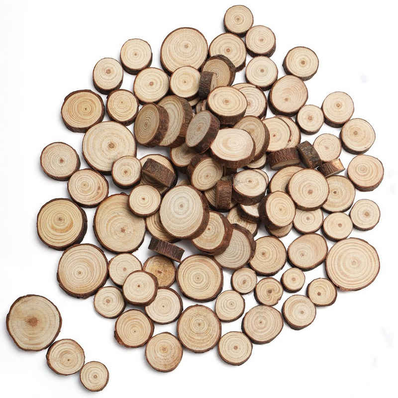 Kurtzy Streudeko Natürliche Holzscheiben - Bastelmaterial & Weihnachtsdekoration, Natural Wood Slices - DIY Art & Christmas Decor
