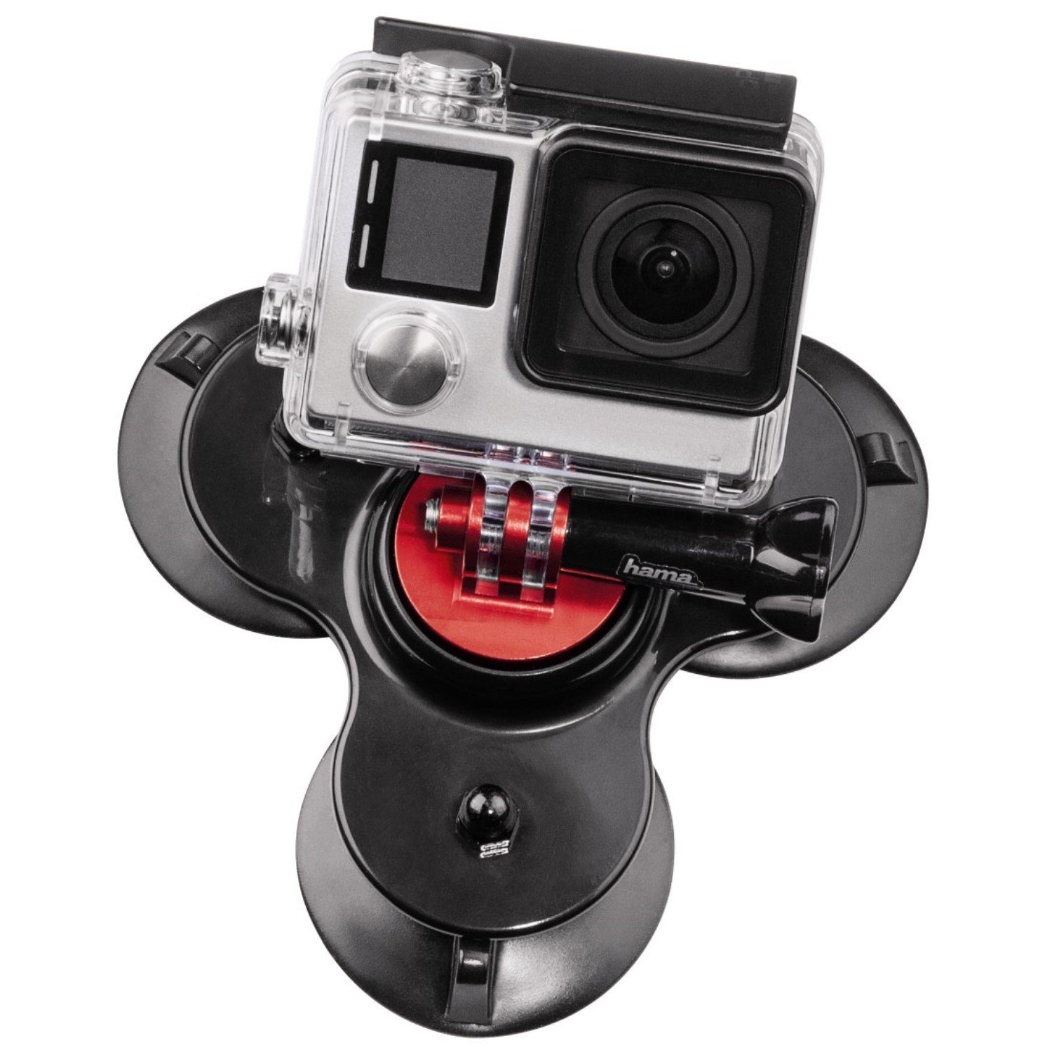 Hama Saug-Stativ Saugnapf-Halterung Halter 3-fach Halter Kamerastativ (Auto für GoPro Hero DJI Osmo) – Bild 3 von 3