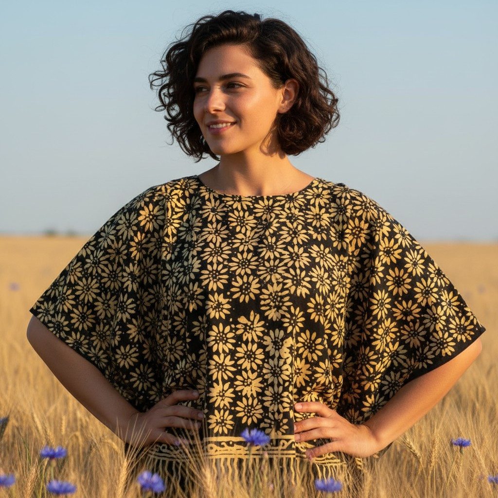 Guru-Shop Longbluse Poncho, Tunika, Strandkleid, Batik Kaftan,.. alternativ günstig online kaufen