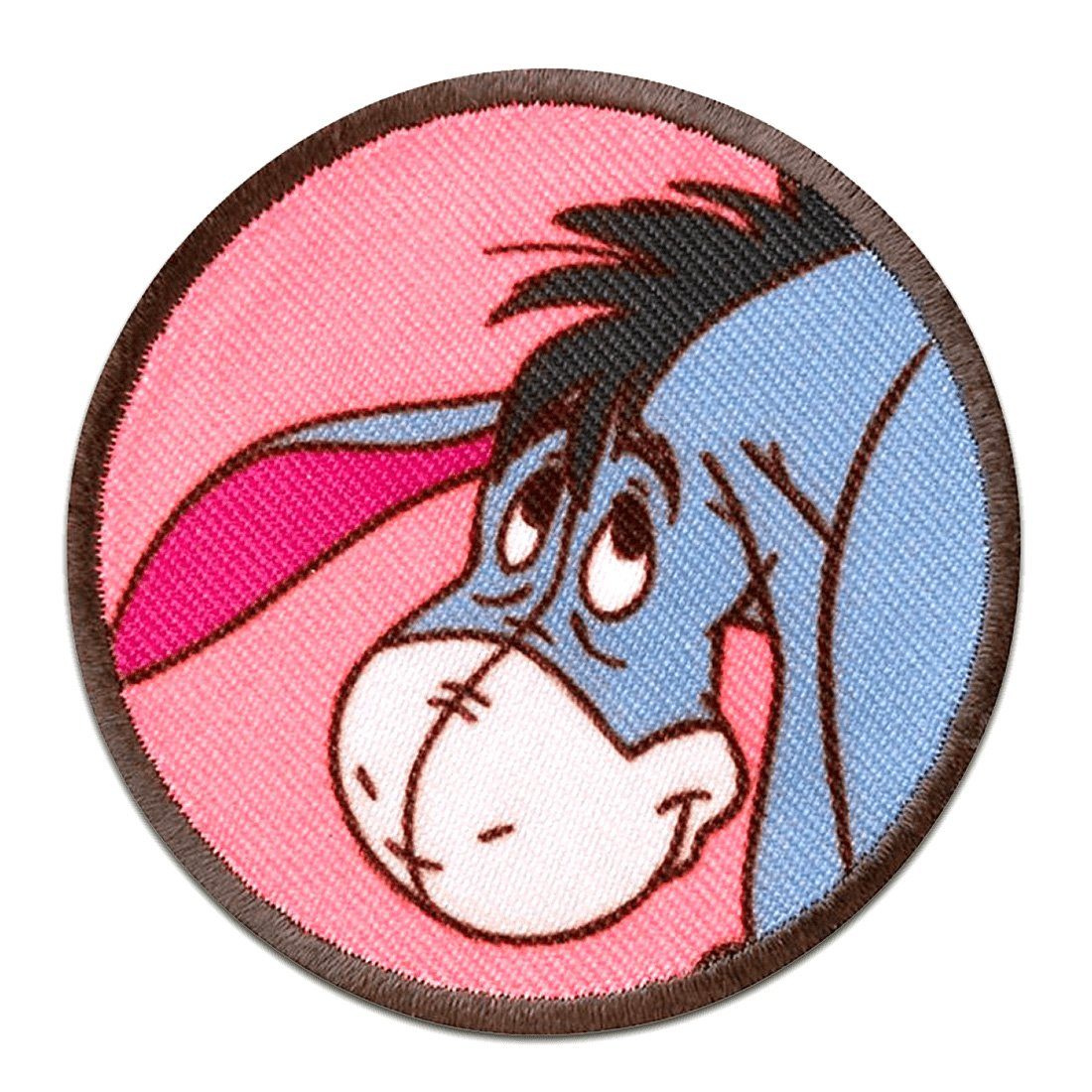 Disney Пластырь Bügelbild, Aufbügler, Applikationen, Patches, Flicken, zum aufbügeln, Polyester, Winnie Pooh I Aah Button Kinder - Größe: Ø 6 cm