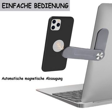 Diida Laptop-Seitenbildschirmerweiterung Telefonhalter, Handy-Zubehörhalter Handy-Halterung, (Magnetische Schrumpfhalterung für Tablet-Bildschirme)