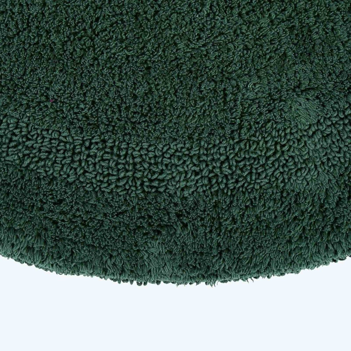 Homescapes Badematte Runde Battematte waldgrün 80 cm aus 100% Baumwolle, Höhe 20 mm, Baumwolle, rund, Φ 80 cm – Bild 2 von 3