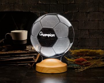 Geschenkelampe LED Nachttischlampe Fußball 3D Nachtlicht Geburtstagsgeschenk für Fussball Fans, Leuchte 7 Farben fest integriert, Geschenk für Jungen, Fußballspieler