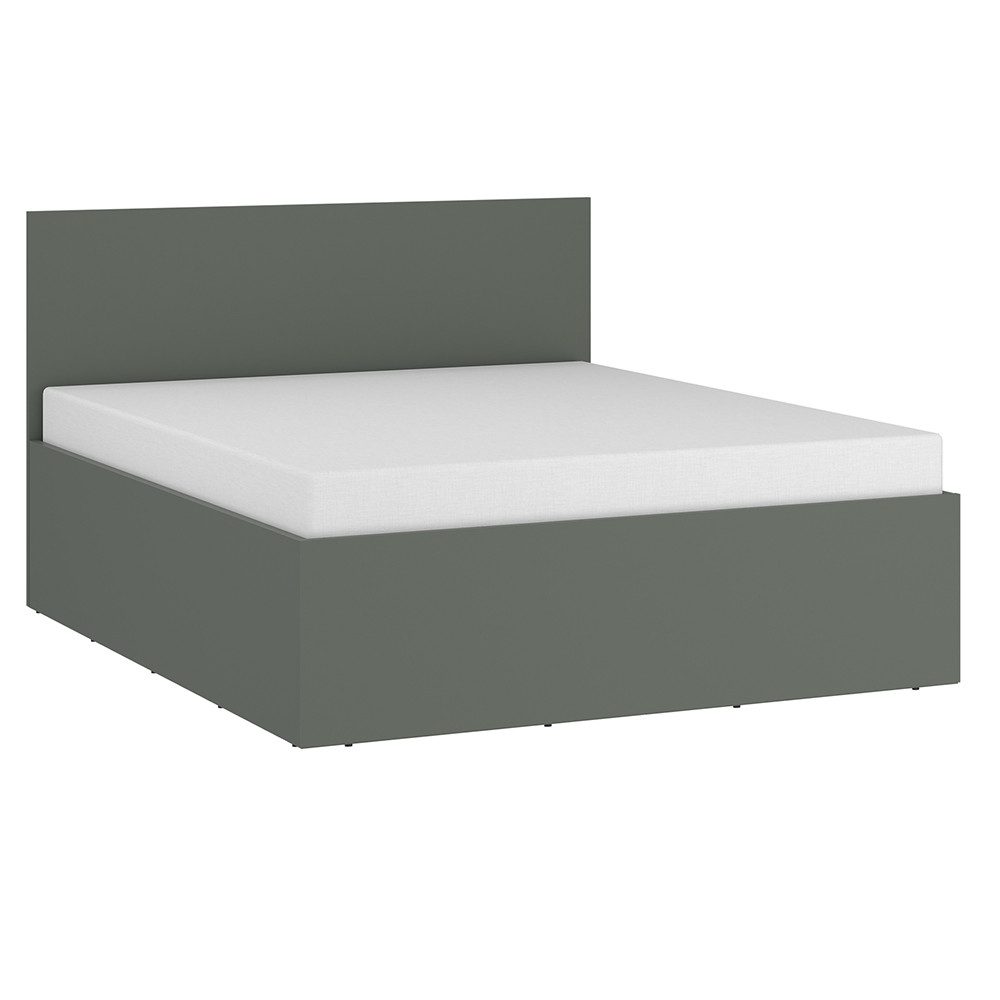 Lomadox Bettgestell PARMA-129, in grau-grün, 120x200 cm Liegefläche