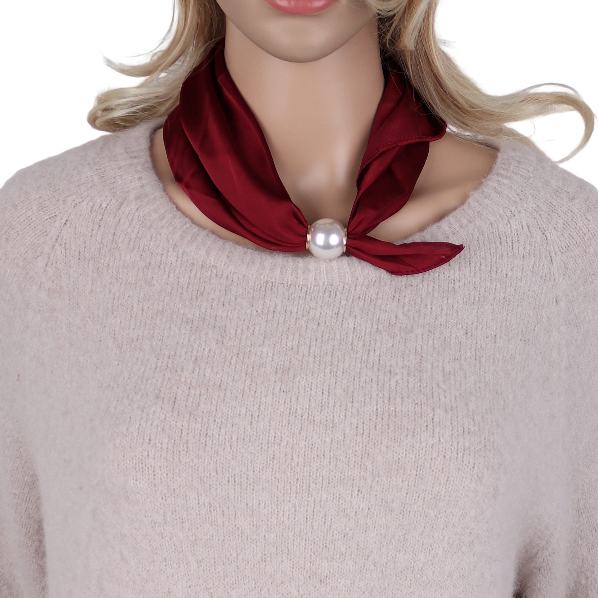 MIRROSI Nickituch Schmales Halstuch mit magnetischem Clip, Damen Halstuch deal für Frühling,Sommer, Herbst
