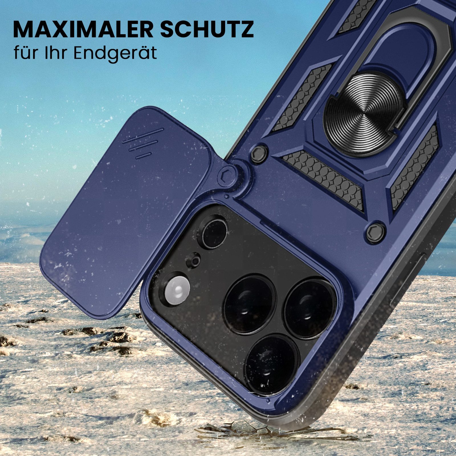 Tec-Expert Handyhülle Outdoor Cover Hülle für Apple iPhone 17 Pro, Premium Hülle mit Kameraschutz aus verstärktem Polycarbonat