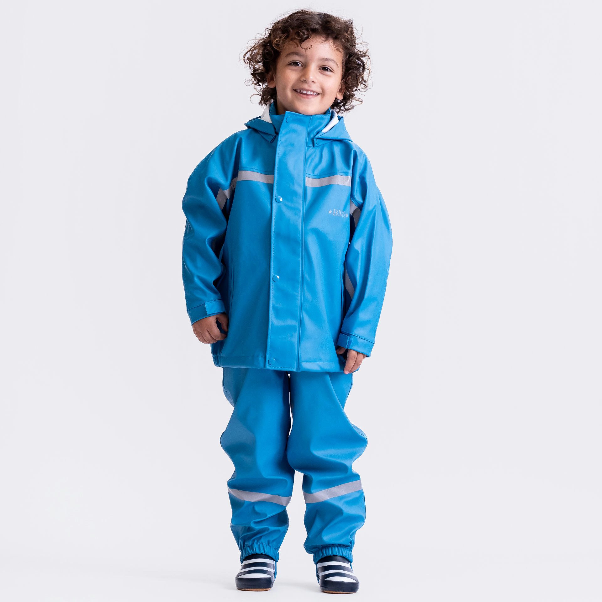 BMS Regen- und Matschjacke BMS Regenjacke für Kinder 100% wasserdicht mit Kapuze