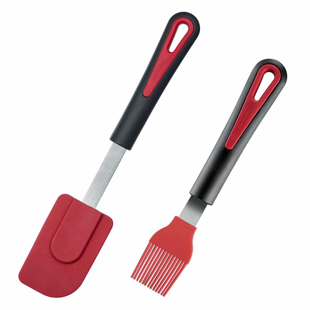 WESTMARK Backpinsel Set, 2tlg., Silikonpinsel + Koch-/Teigschaber-Set, Gallant, Made in Germany, spülmaschinengeeignet, BPA-frei