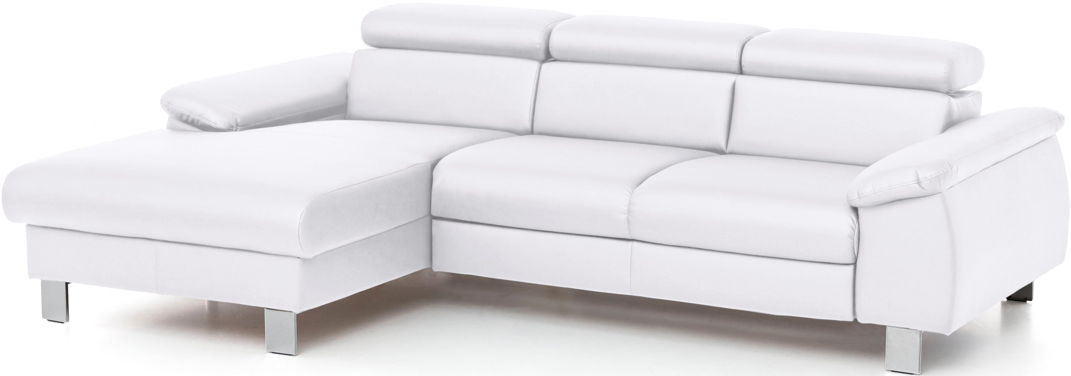 COTTA Ecksofa Komaris L-Form, B: 244 cm, mit Kopfteilverstellung, optional Bettfunktion, Bettkasten & Licht