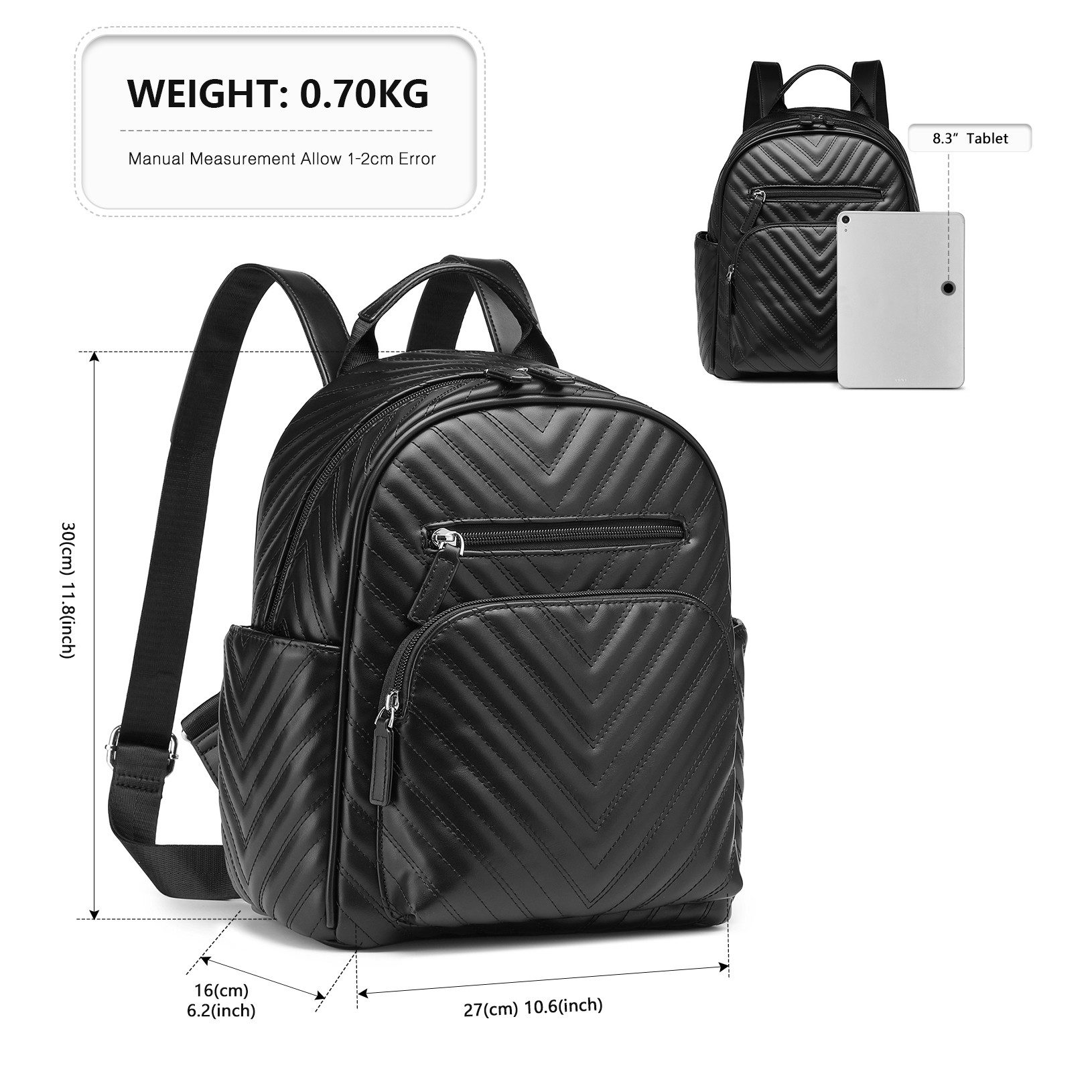 Miss Lulu Minirucksack Damen-Rucksack aus PU-Leder, günstig online kaufen