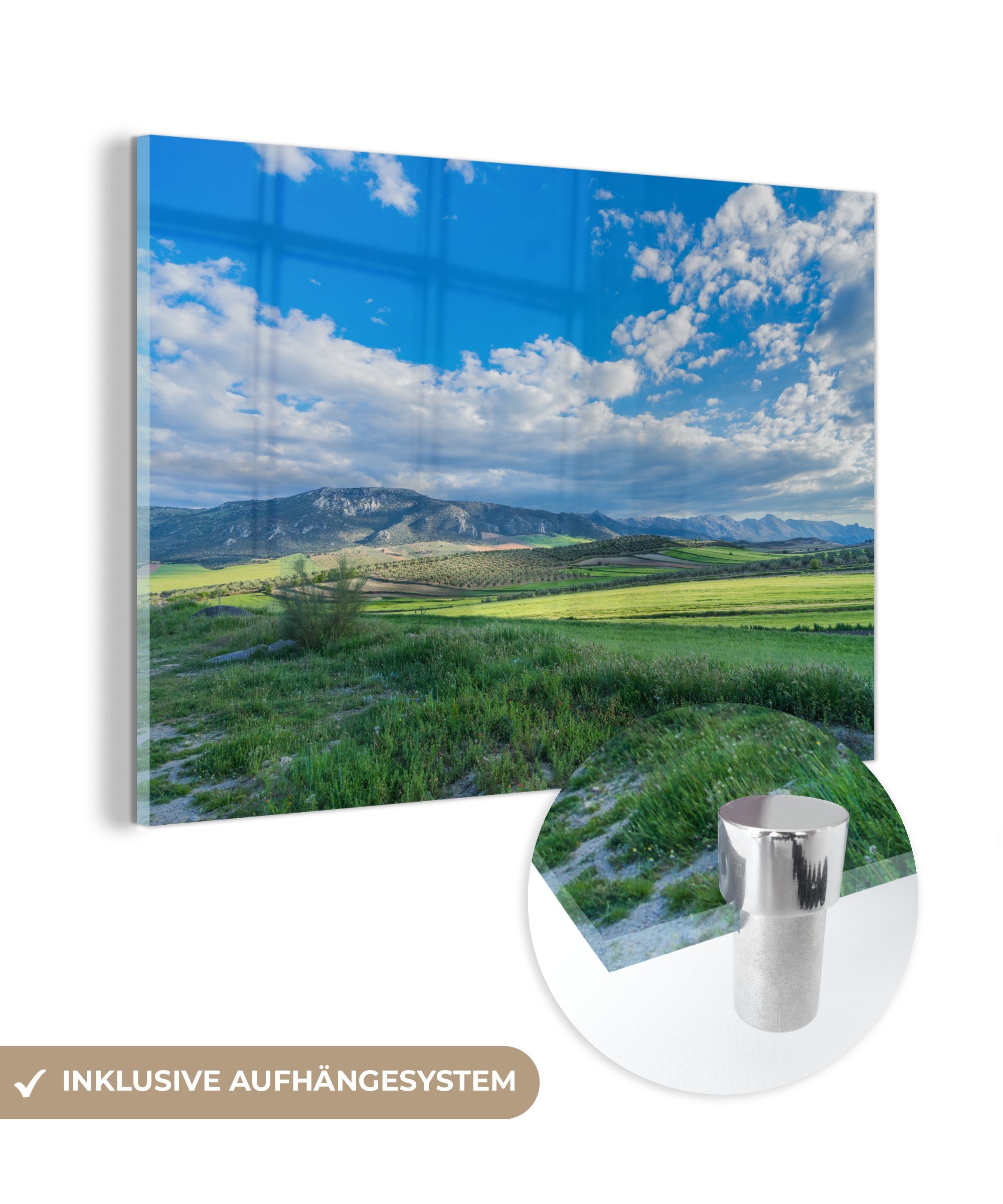 MuchoWow Acrylglasbild Landschaft in Andalusien, (1 St), Acrylglasbilder Wohnzimmer & Schlafzimmer