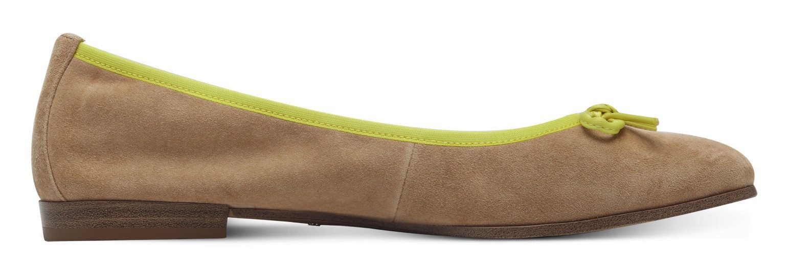 Tamaris Ballerina, Blockabsatz, Businessschuh, Schlupfschuh mit süßer Zierschleife