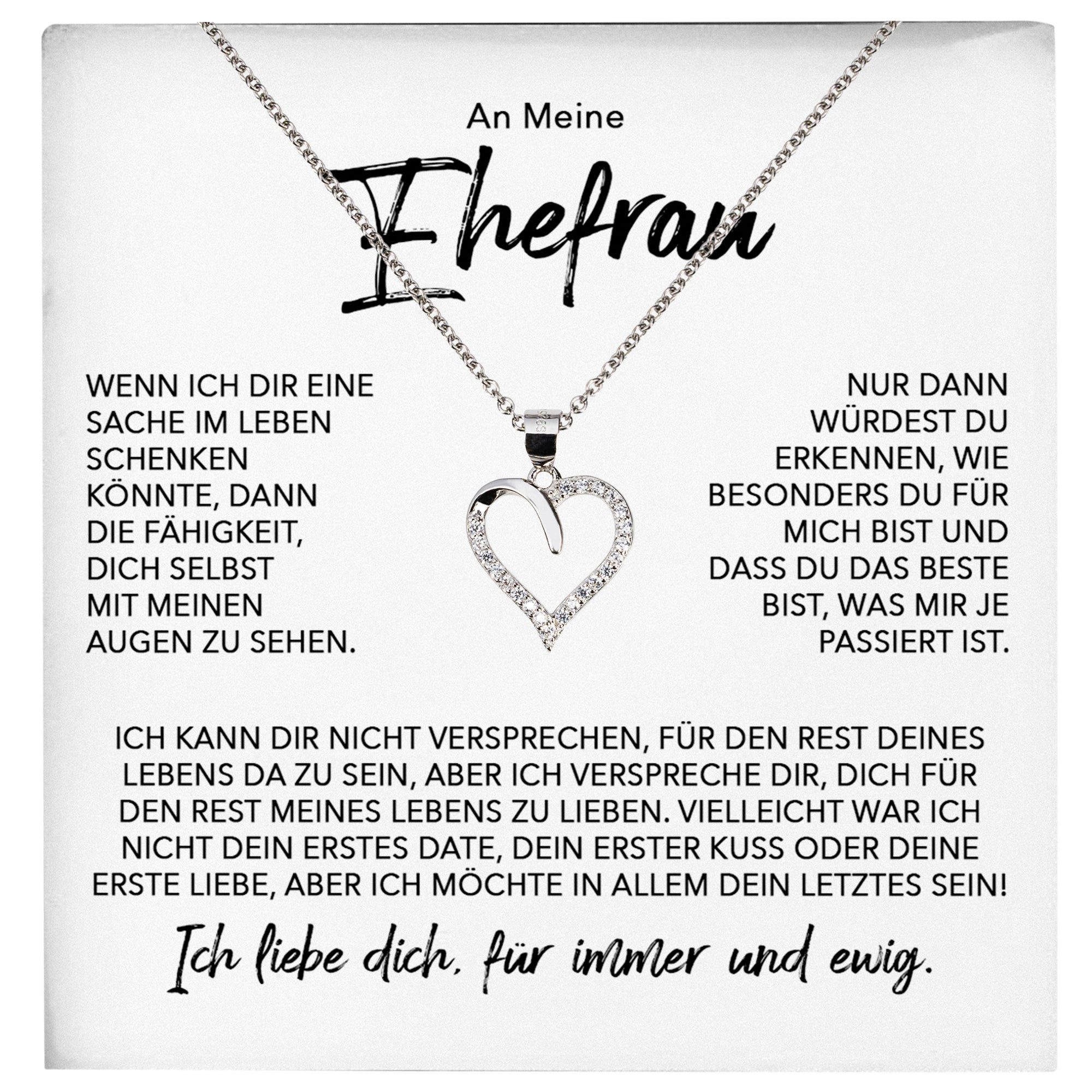 Schmuckset Ehefrau Hochzeitstag Valentinstag Ich Liebe Dich Geschenk Halskette