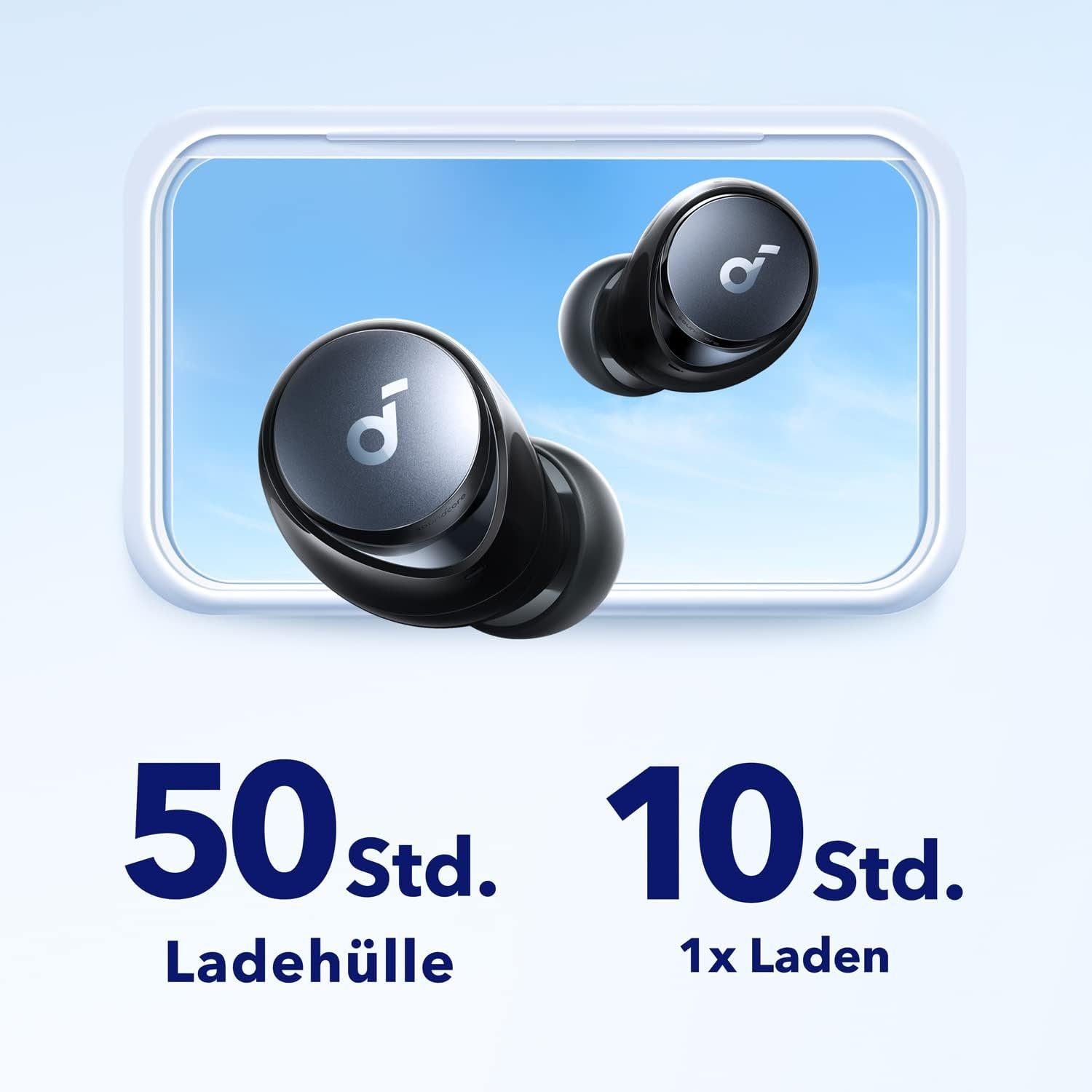 SoundCore Bluetooth-Kopfhörer Space (Kabellose Earbuds) A40 balck