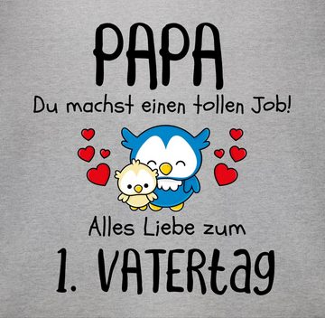 Shirtracer Shirtbody 1. Vatertag - Papa du machst einen tollen Job Geschenk Vatertag Baby