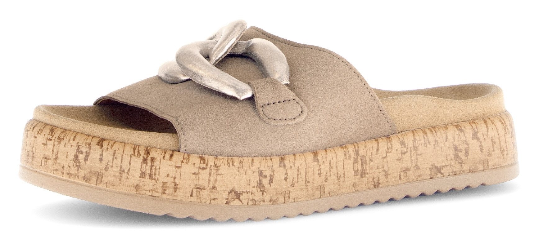 Gabor Pantolette, Plateau, Sommerschuh, Schlupfschuh mit bezogener Zierkett günstig online kaufen