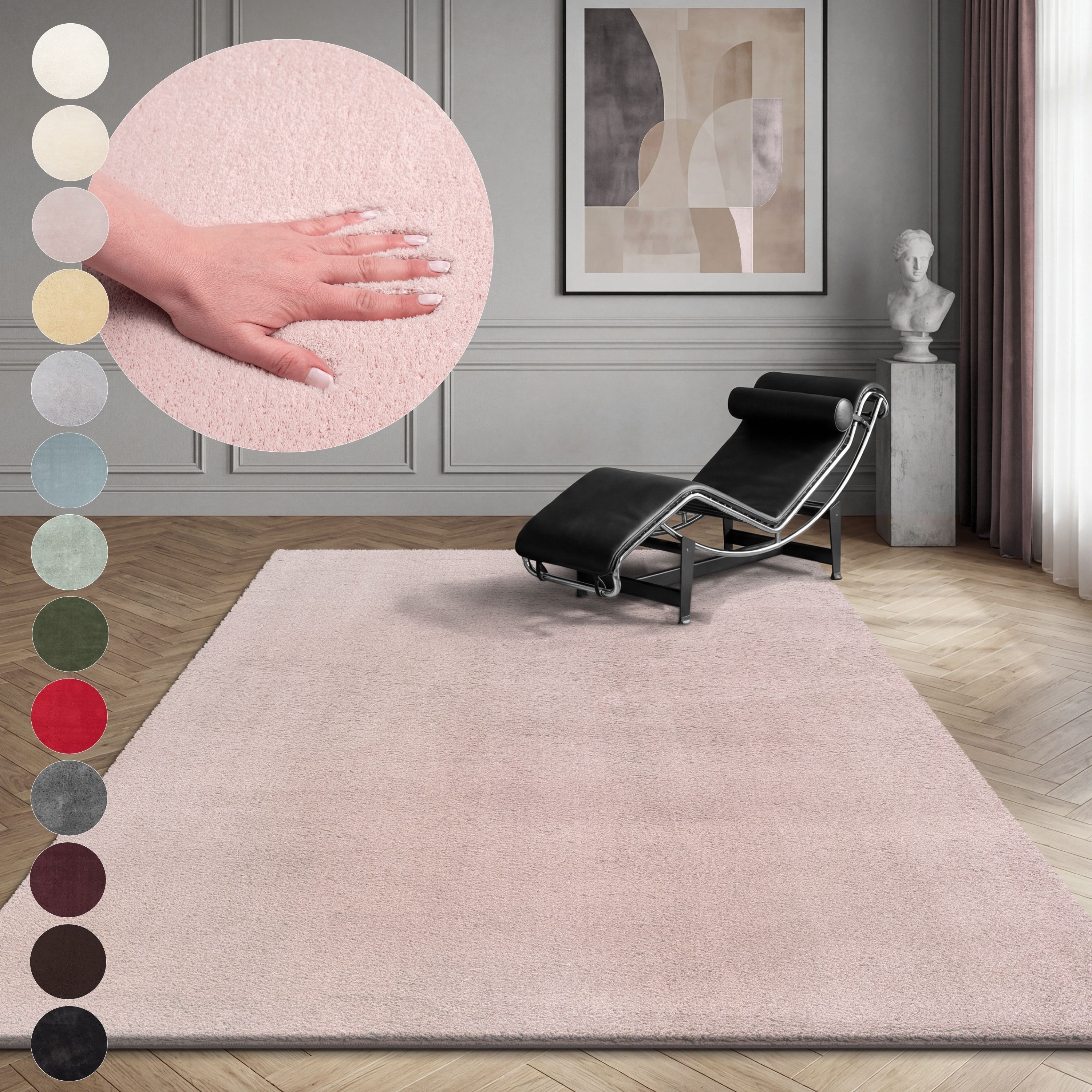 OTTO home Teppich Arabell, Kunstfellteppich, Felloptik, waschbar, rechteckig, Höhe: 16 mm, flauschig, kuschelig, Anti-Rutsch-Unterseite, Wohnzimmer, Schlafzimmer