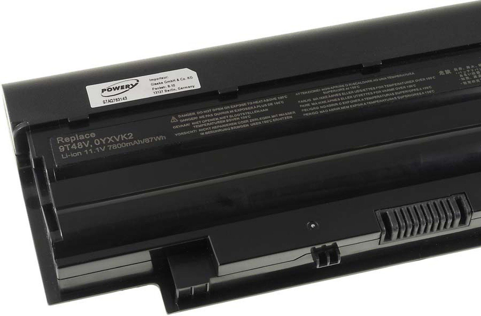 Powery Akku für Dell 6600 V) N5110 mAh (11.1 Laptop-Akku Inspiron