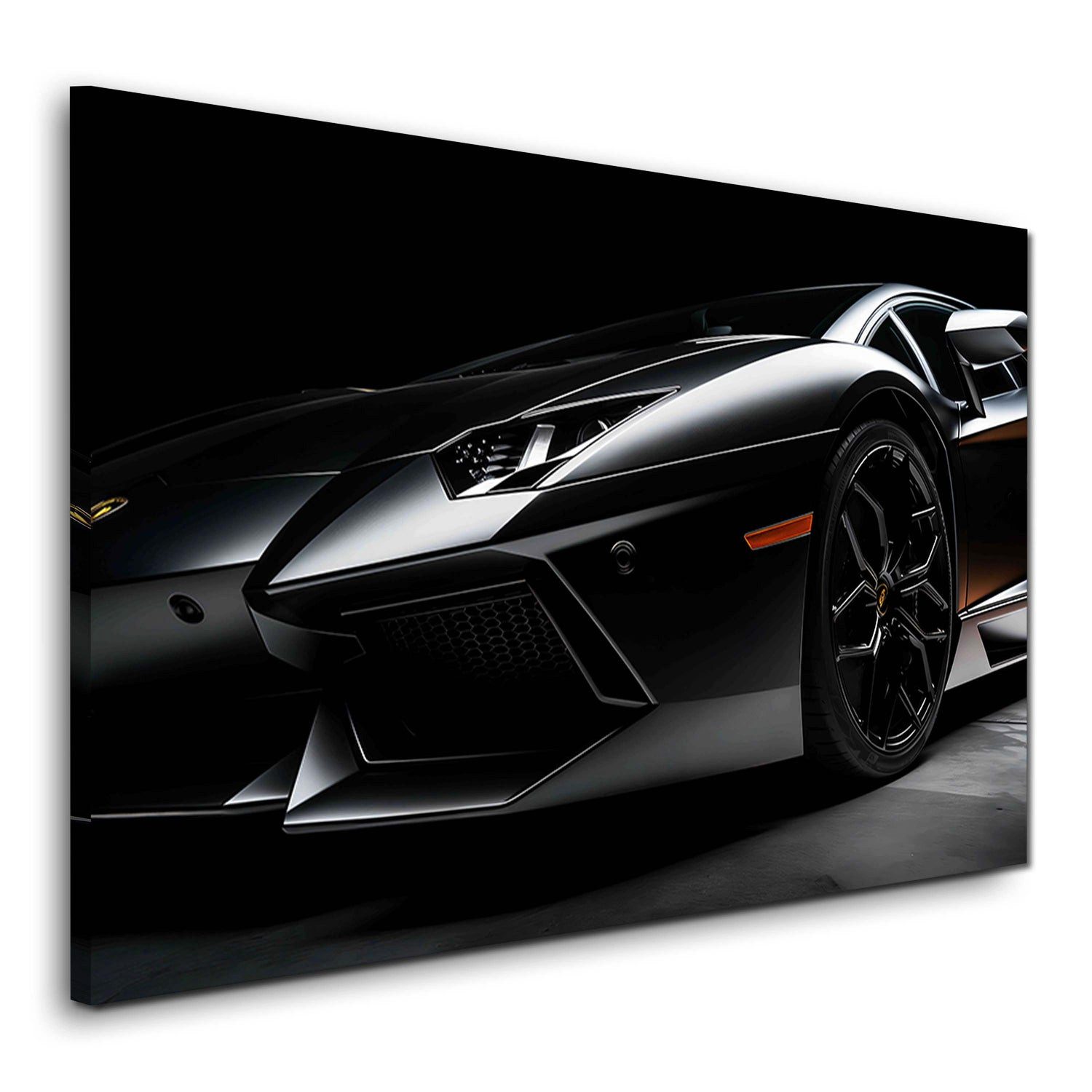 Artedinoi Leinwandbild Sportwagen Close Up Front Design Wandbild Leinwandbild Kunstdruck XL D, Sportwagen-Front, Nahaufnahme