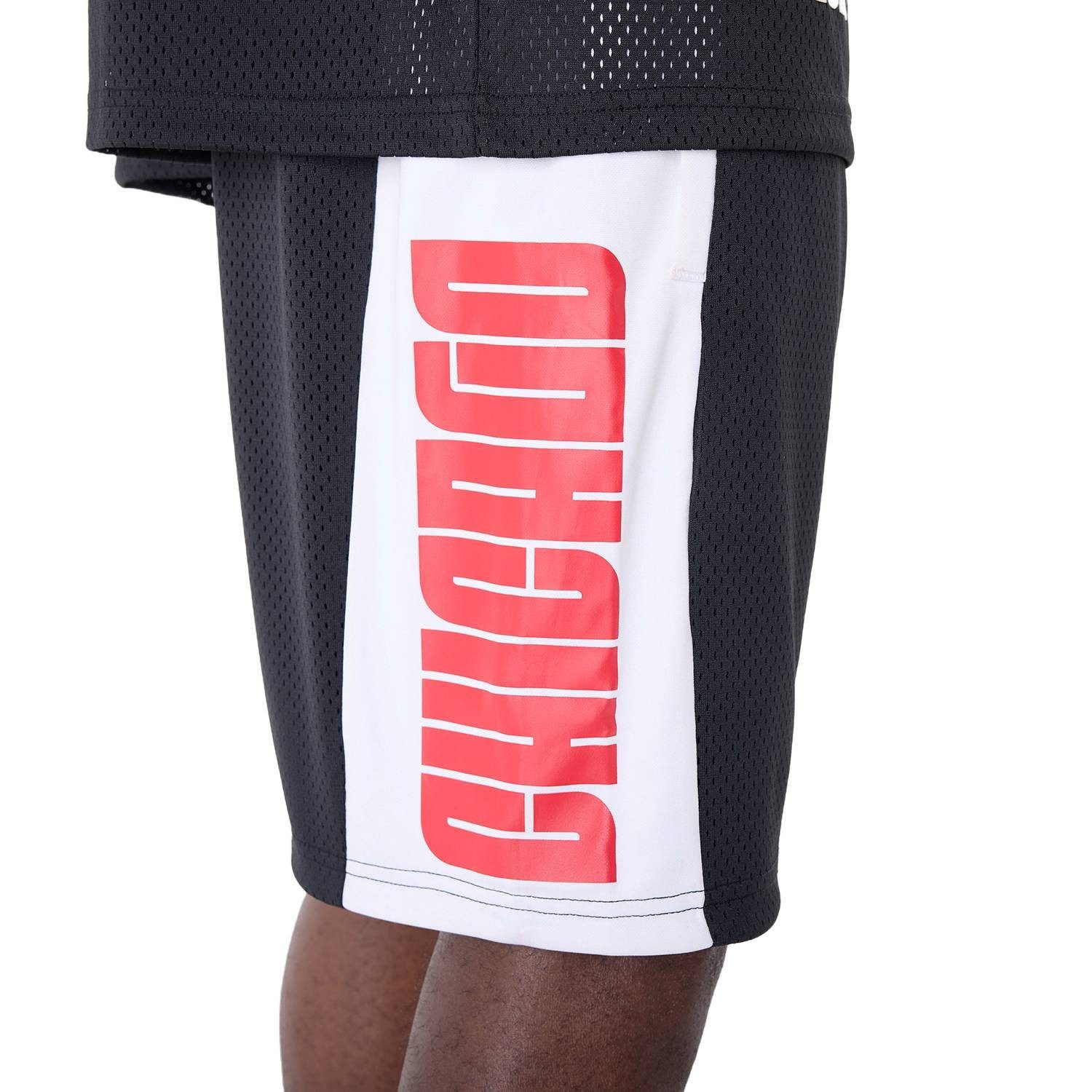 New Era Trainingsshorts Short New Era NBA Chicago Bulls mesh elastischer Bund mit Kordelzug