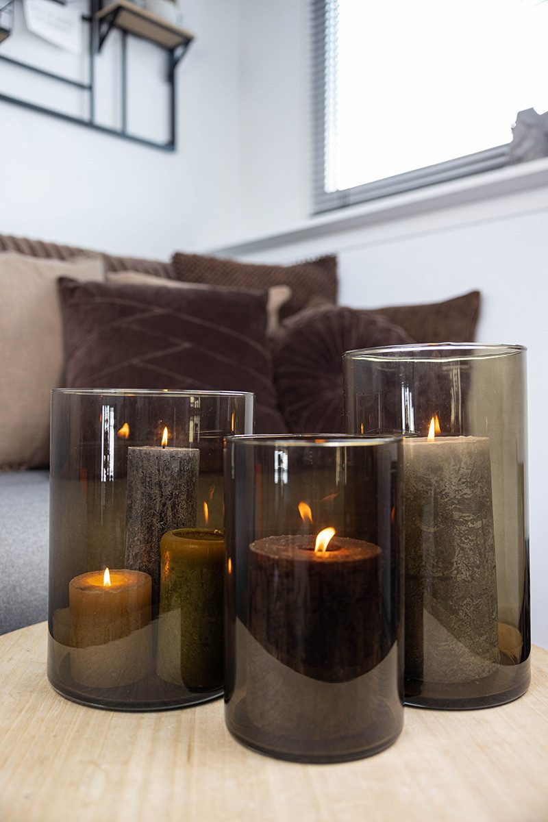 Hakbijl Glass Dekovase Braun, Durchmesser 13 cm günstig online kaufen