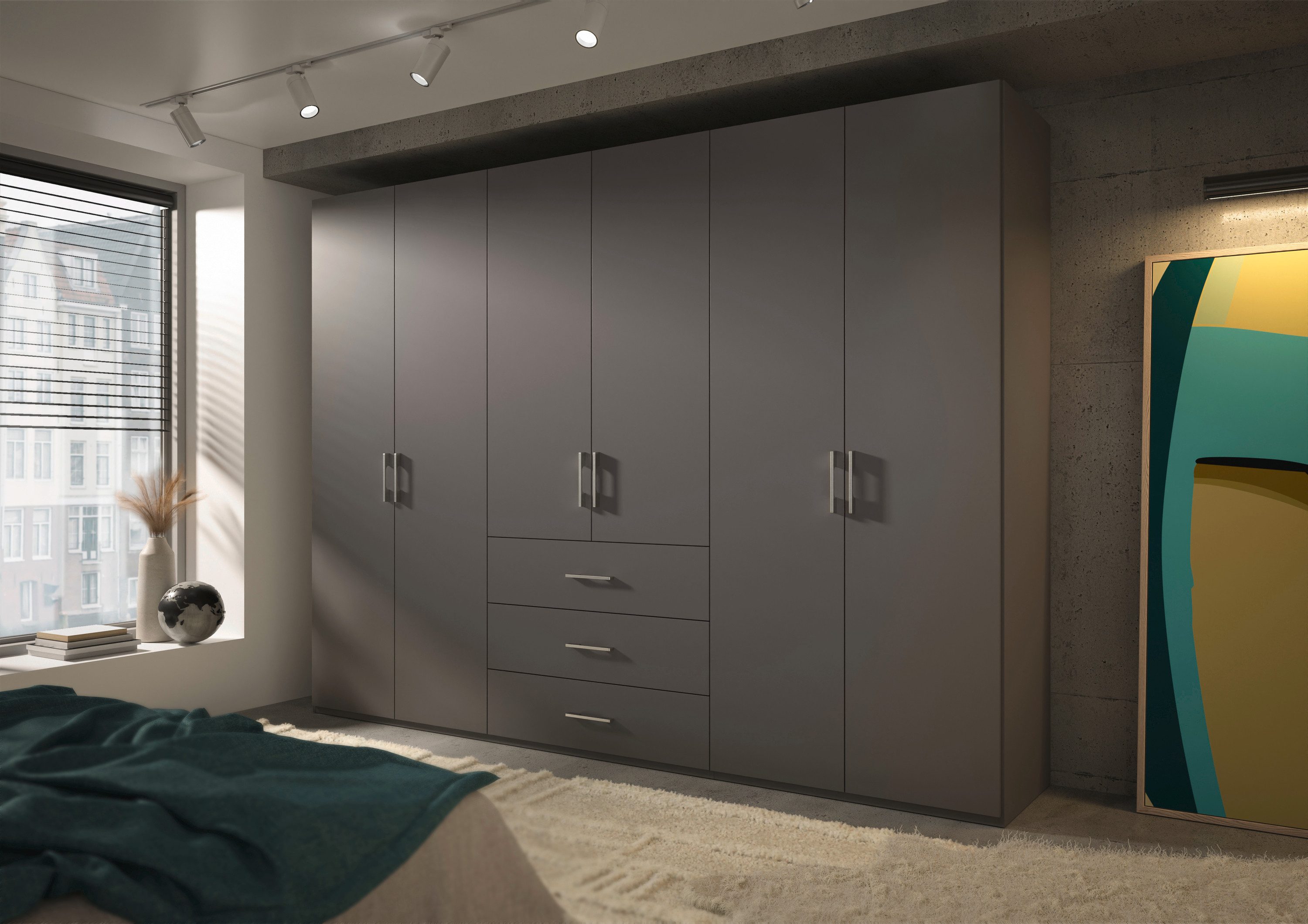 set one by Musterring Drehtürenschrank Henderson mit 3 Schubladen, inkl. Fachböden und Kleiderstangen