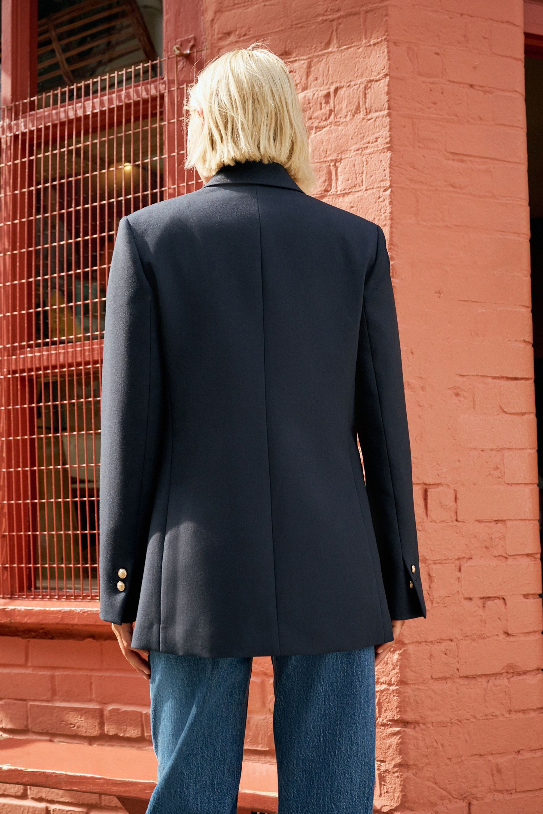 Next Military-Jacke Zweireihiger Militär-Blazer (1-St) günstig online kaufen