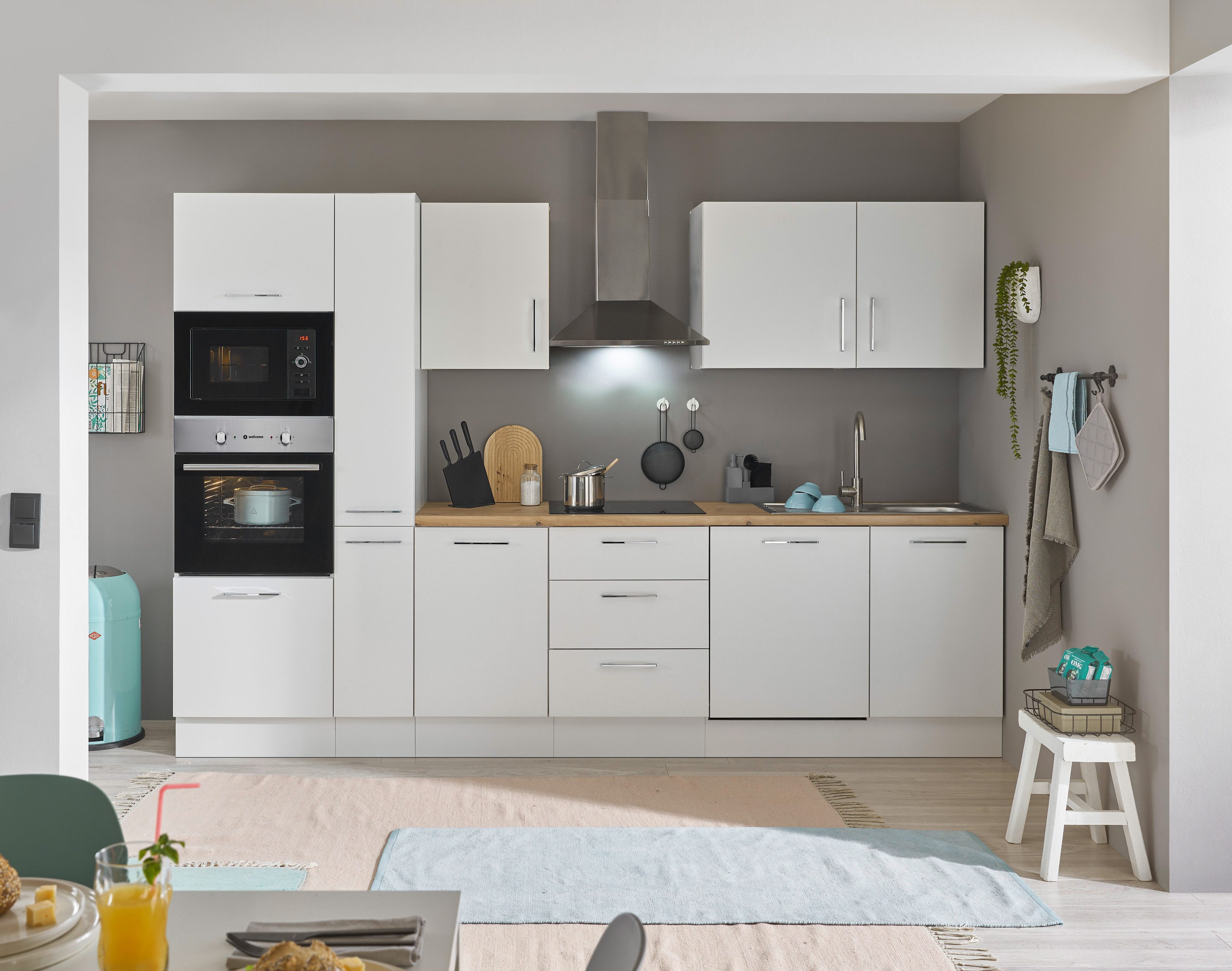 BASIC by Balculina Küchenzeile Turin, Breite 310 cm, wahlweise mit E-Geräte günstig online kaufen