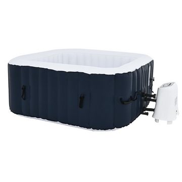 Crenex Whirlpool, (Komplett mit Zubehör), Whirlpool aufblasbar Outdoor Pool 600 L mit Außen Luftpumpe