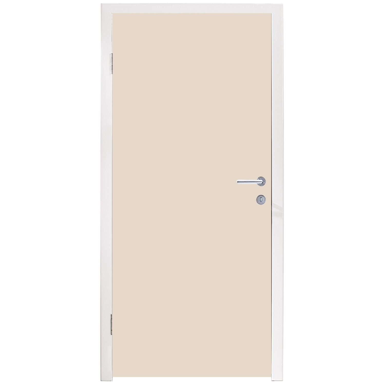 MuchoWow Türtapete Beige - Unifarben, St), Fototapete Matt, für 75x205 cm (1 bedruckt, Türaufkleber, Tür