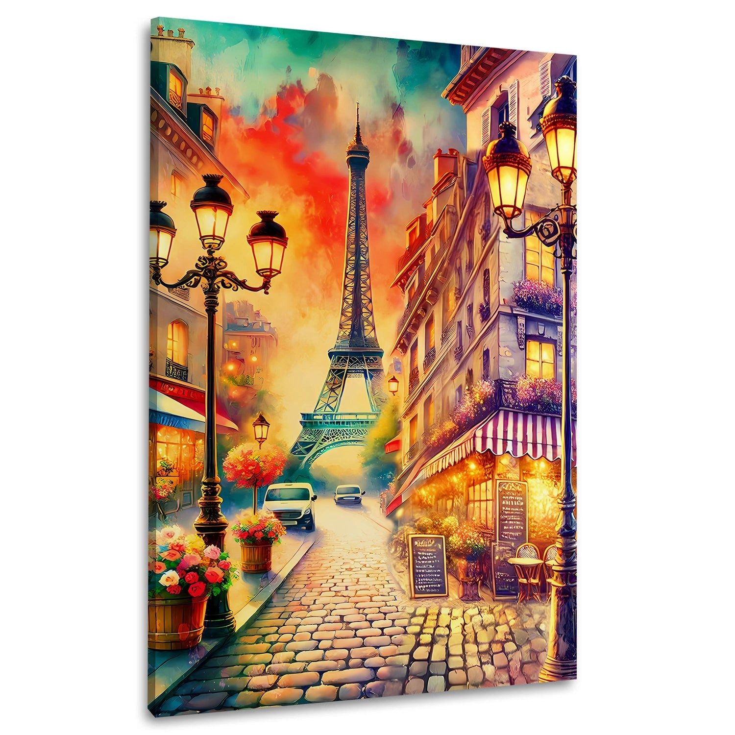 Artedinoi Leinwandbild Romantische Stadt Paris