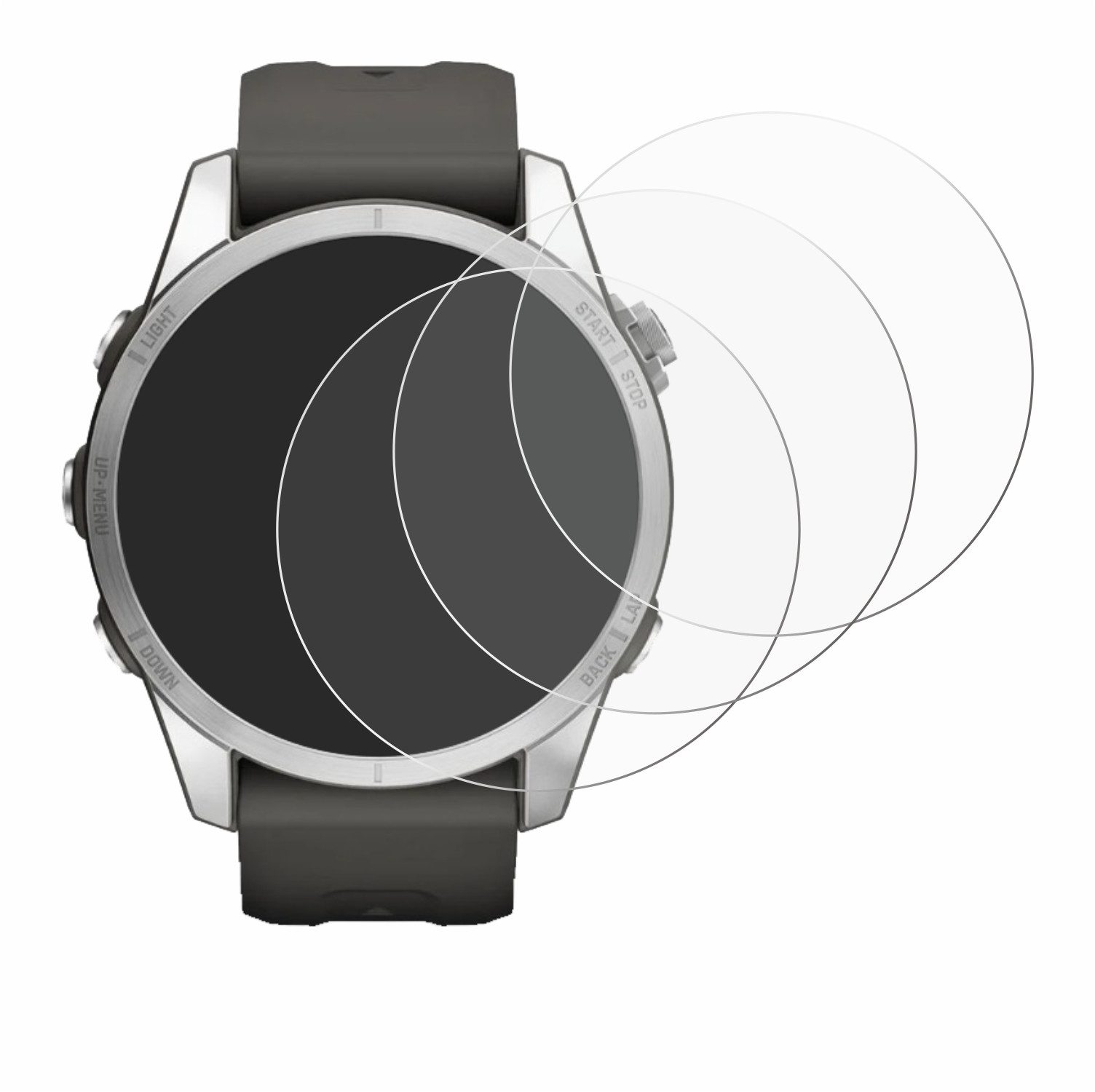 BROTECT Displayschutzfolie Schutzfolie für Garmin Fenix 7S Pro Solar (42 mm), 6 Stück, Displayschutz Schutz Folie Klar Transparent