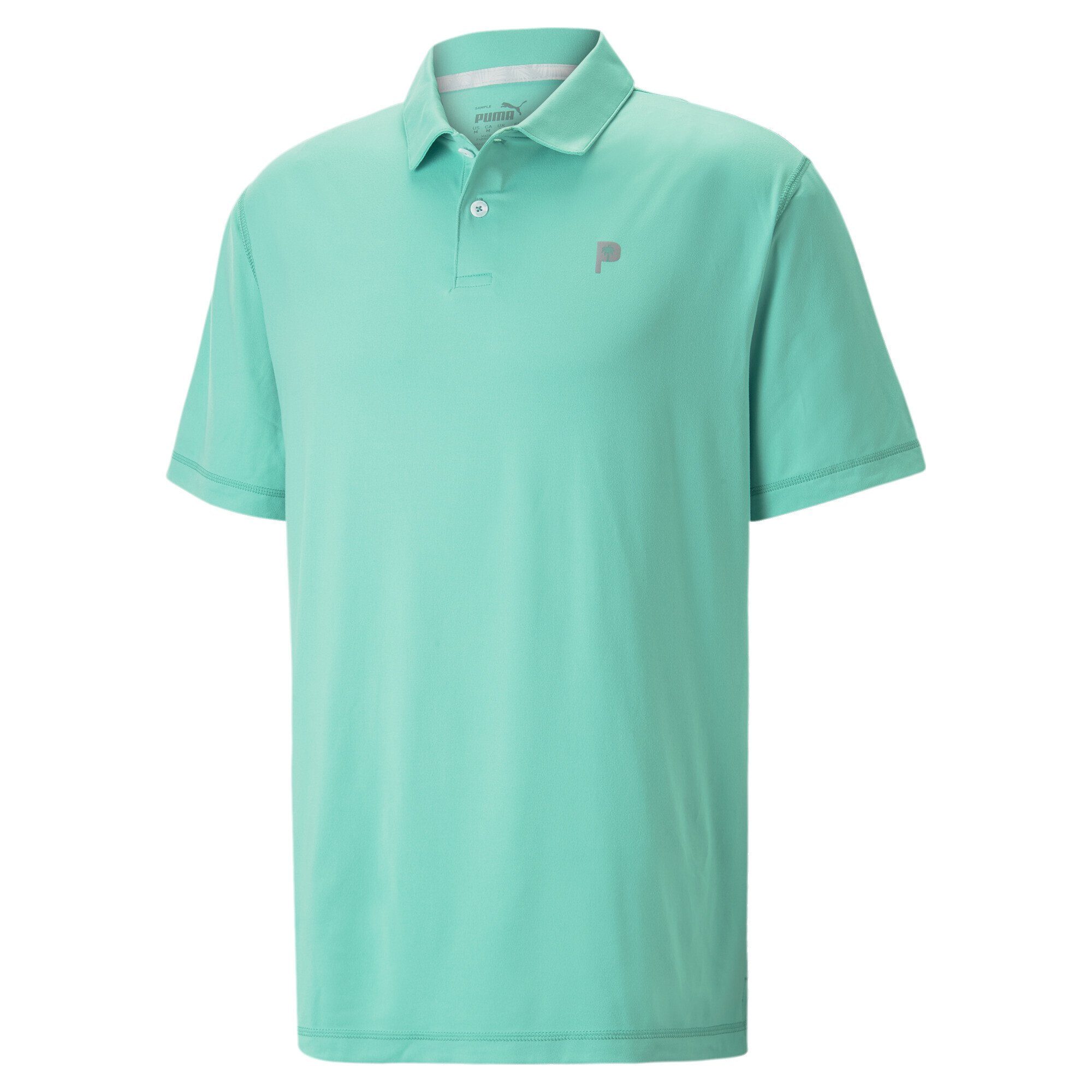 CREW PALM Poloshirt PUMA TREE Green Aqua PUMA Herren Golf-Poloshirt x