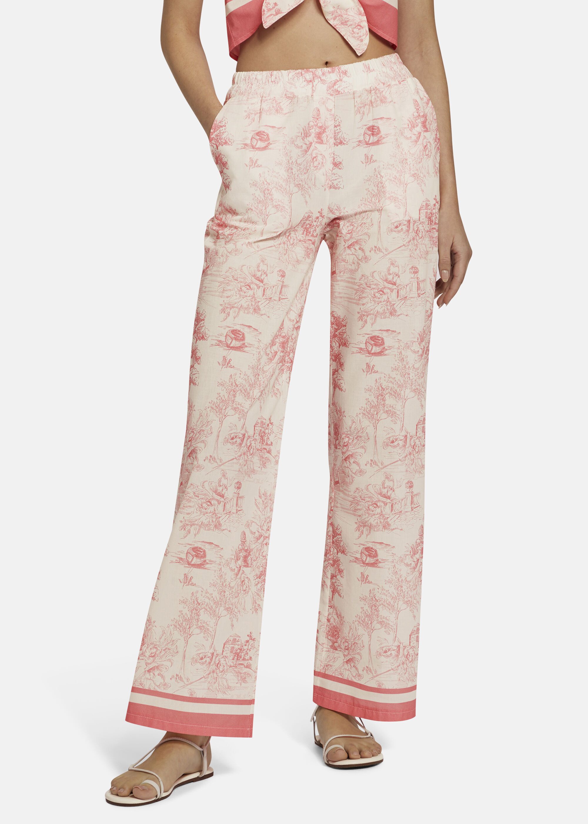 Nicowa Stoffhose JALIKO Toile-de-Jouy-Print günstig online kaufen