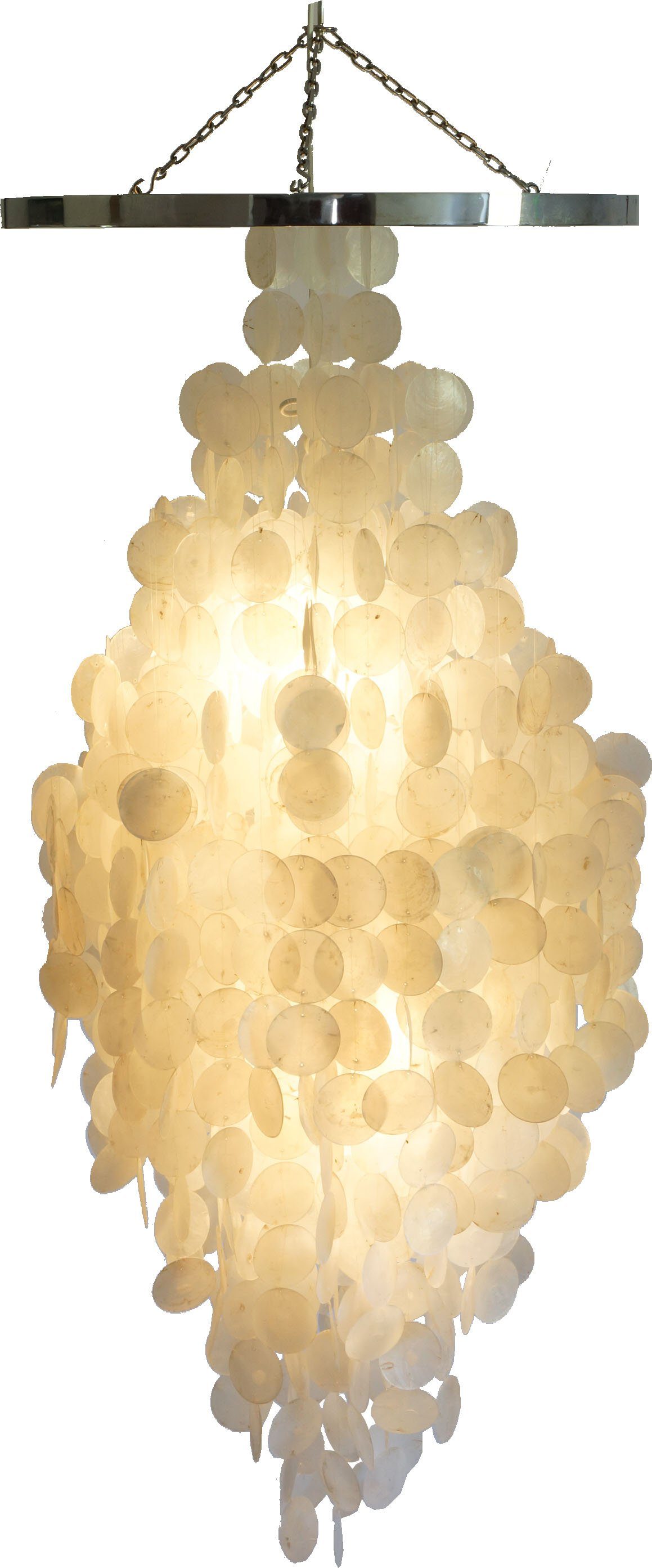 Deckenlampe, Tulum Muschelleuchte hunderten.., inklusive nicht Deckenleuchten Guru-Shop Modell aus Leuchtmittel