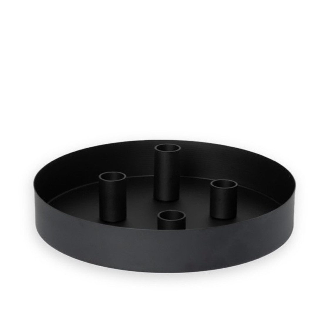 Storefactory Scandinavia Kerzenständer Kerzenhalter SUND 4er schwarz, Ø 24cm x 4cm