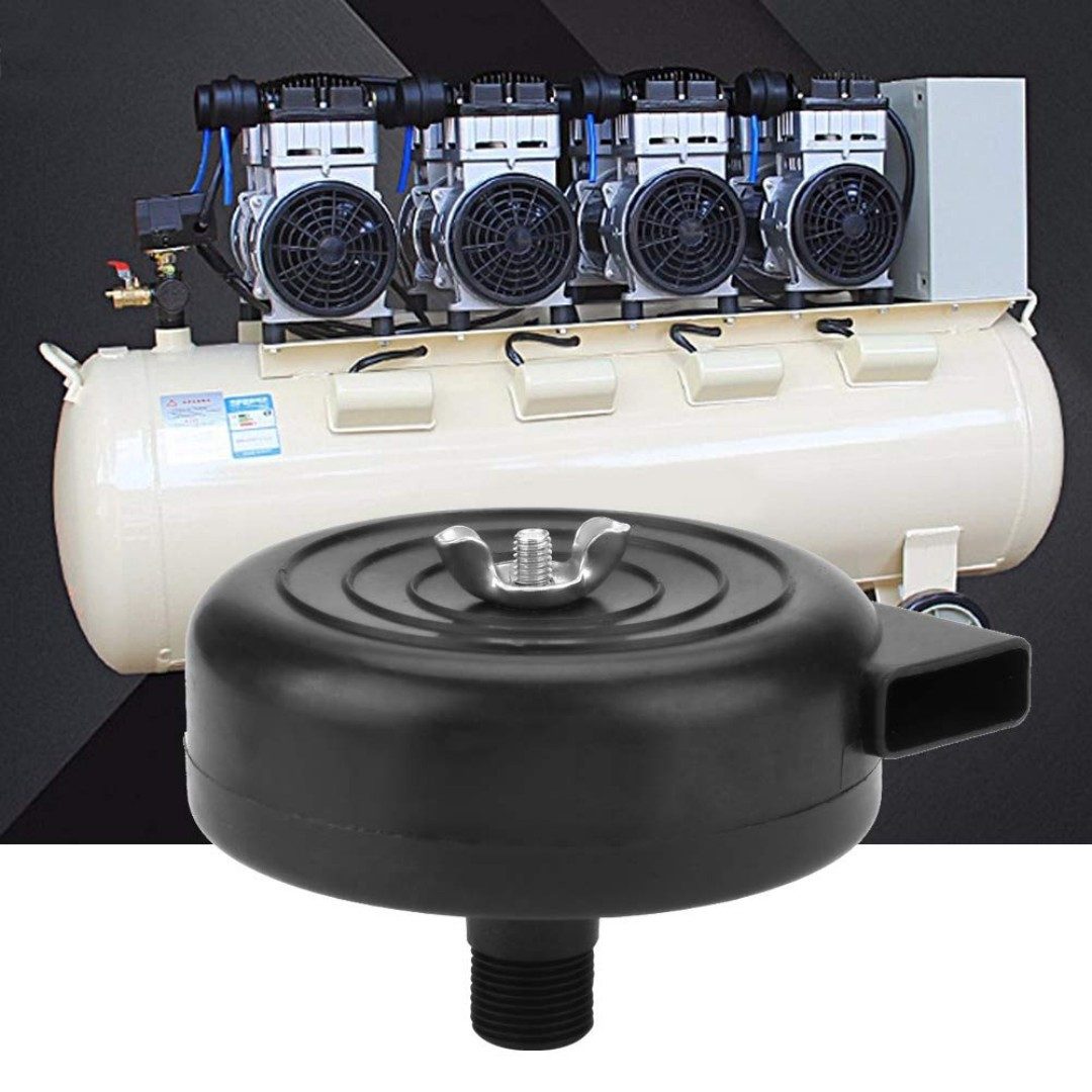 Kityhome Pressfitting Ansaugschalldämpfer 16mm mit 3/8PT Gewinde - Geräuschreduzierer, (Kompakte Bauweise), Passgenaues 3/8PT Gewinde