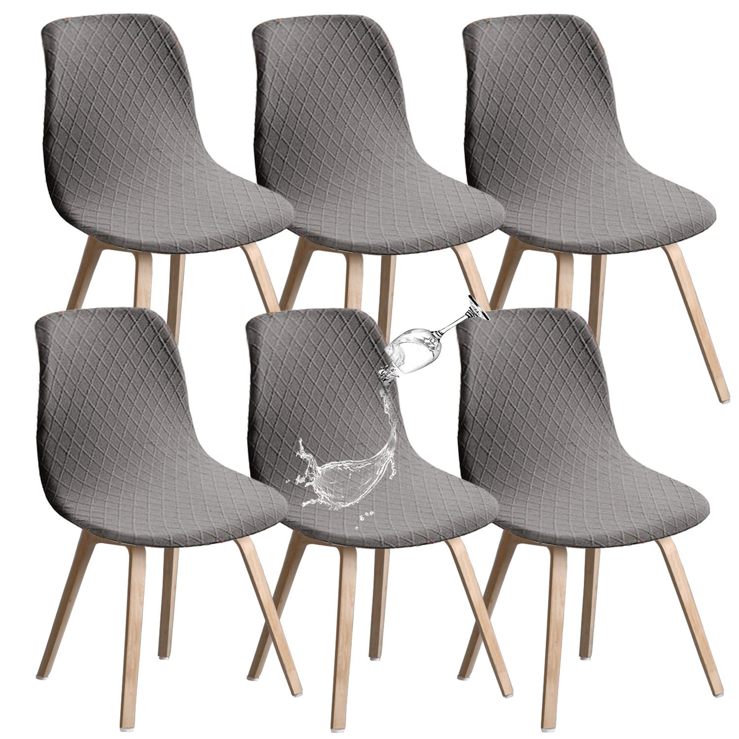 BYSURE Stuhlbezug Stretch Stuhlbezug Jacquard Esszimmerstühlhussen günstig online kaufen