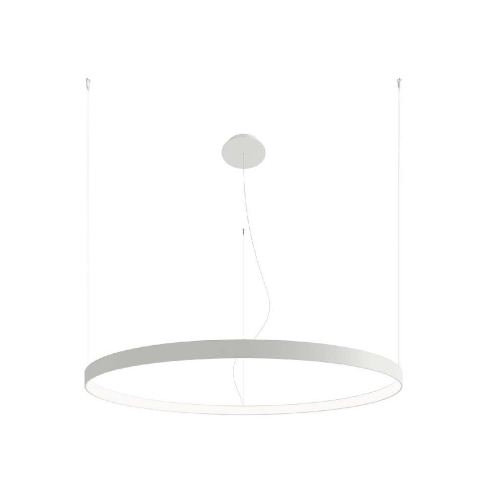 etc-shop LED Pendelleuchte, weiß Hängeleuchte Ring verbaut, Esszimmerleuchte Neutralweiß, Designleuchte fest LED LED-Leuchtmittel Pendellampe