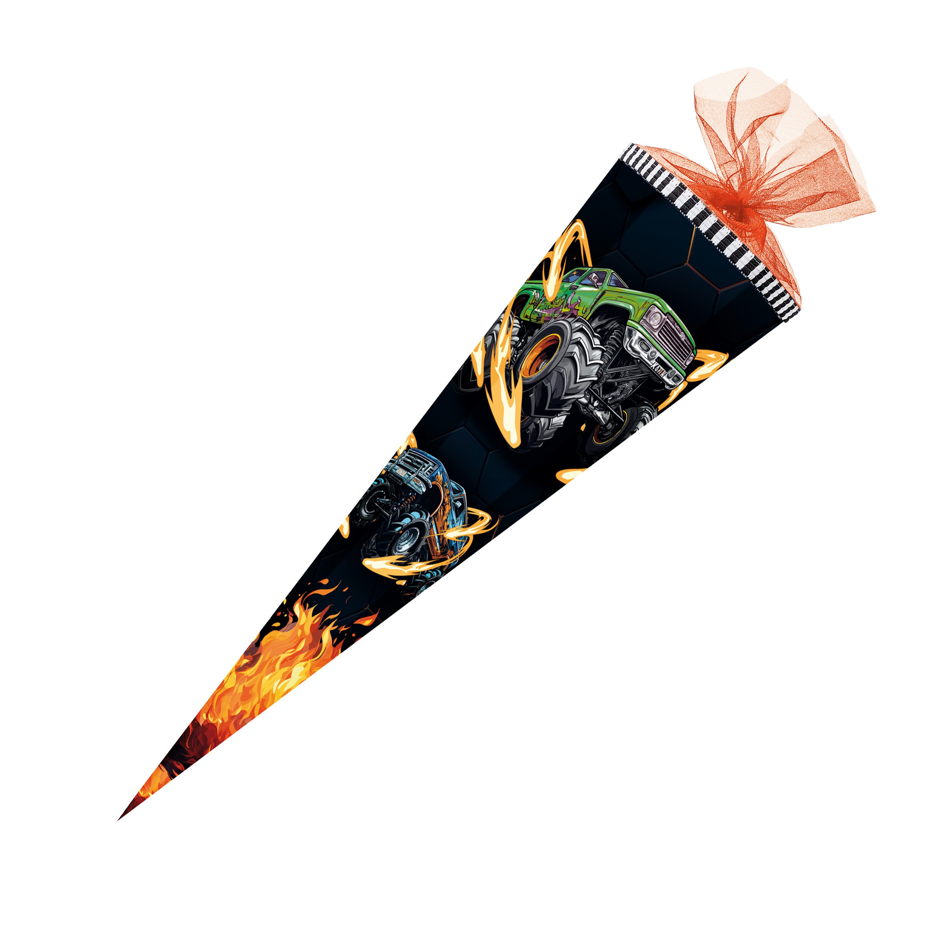 Schultüte Schultüte / Zuckertüte / 85cm / eckig / "Monstertruck"