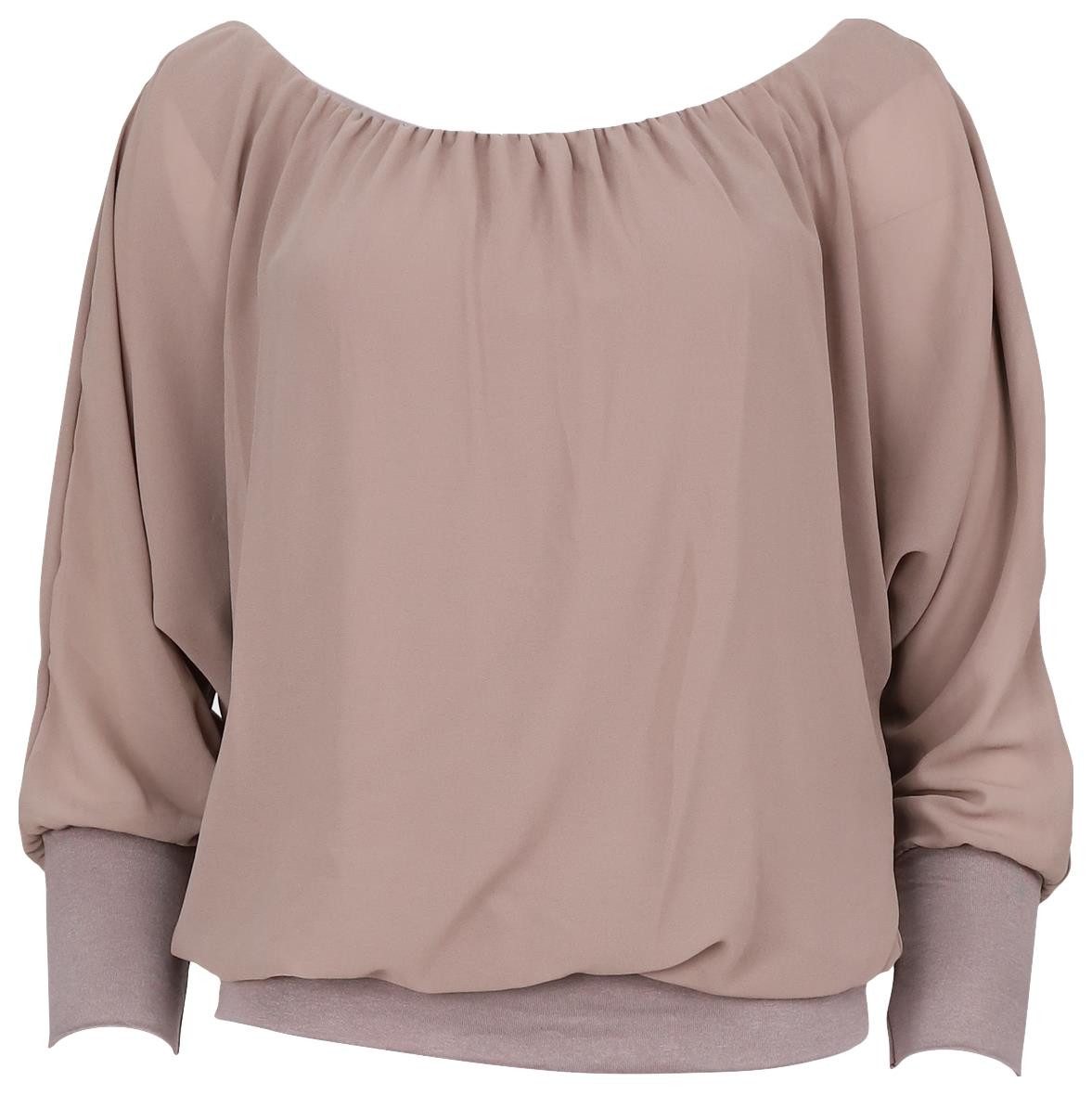 malito more than fashion Chiffonbluse 6291 mit Carmenausschnitt, Einheitsgr günstig online kaufen